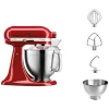soldes luxe KitchenAid 5KSM185PSEER Robot Pâtissier 4.8L Acier Inoxydable Rouge 5