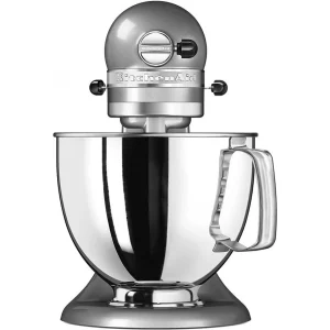 KitchenAid Artisan Robot Pâtissier 4.8 Litres – Argent + Livre De Recette site soldes 19