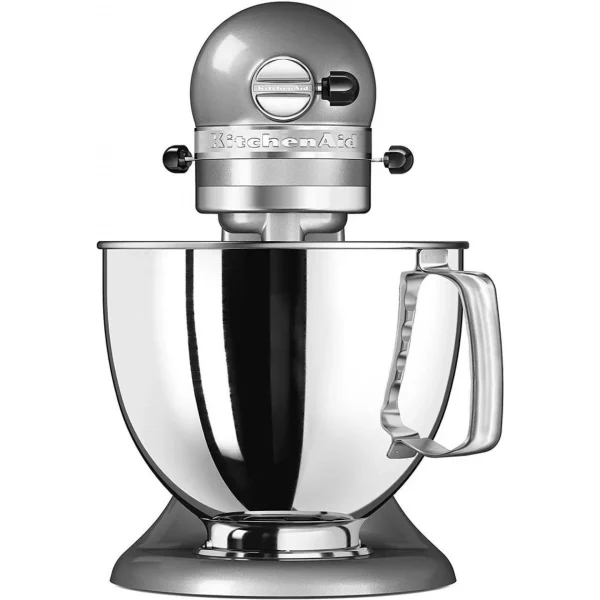 KitchenAid Artisan Robot Pâtissier 4.8 Litres – Argent + Livre De Recette site soldes 5