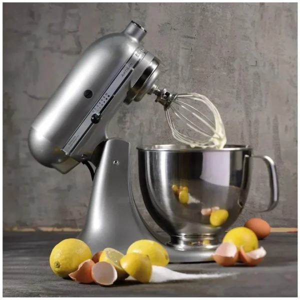 KitchenAid Artisan Robot Pâtissier 4.8 Litres – Argent + Livre De Recette site soldes 7