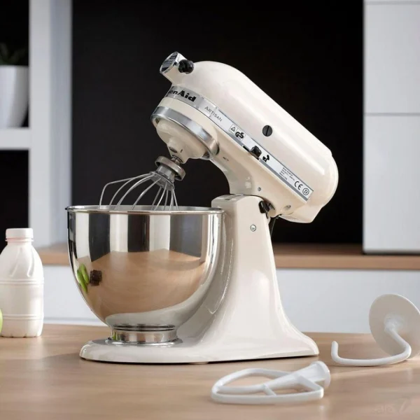 Neuve avec étiquette KitchenAid Artisan Robot Pâtissier 4.8 Litres – Crème + Livre De Recette 7