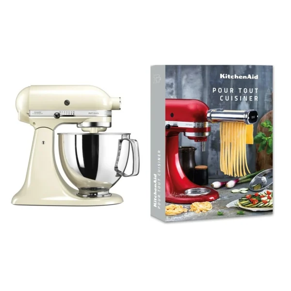 Neuve avec étiquette KitchenAid Artisan Robot Pâtissier 4.8 Litres – Crème + Livre De Recette 1
