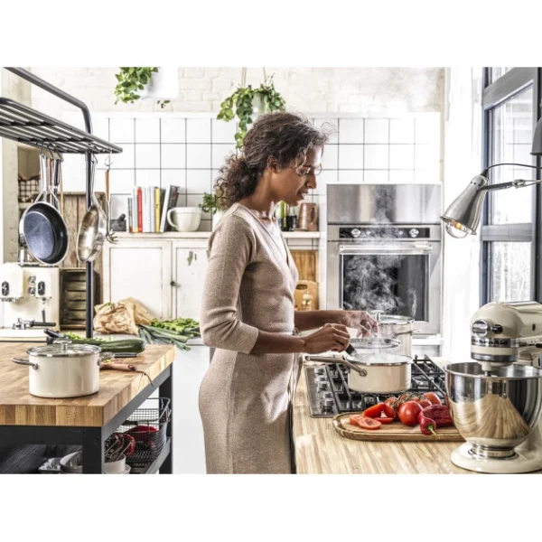 Casserole Émaillée 20cm Crème KitchenAid garantis authentique 4