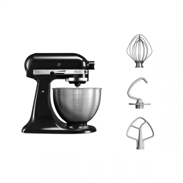 Prix très abordable KitchenAid Classic 5K45SSEOB Robot Pâtissier – Noir 4