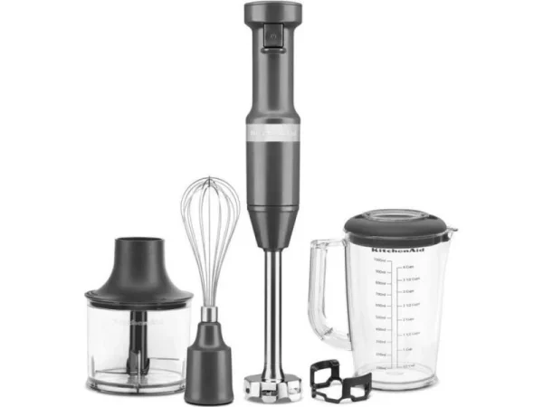 Retour Gratuit KitchenAid 5KHBV83EDG – Mixeur à Main – 180 Watt – Anthracite 1