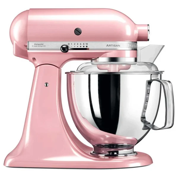 KitchenAid Artisan 5KSM175PSESP Robot Pâtissier 300 Watt Rose Soyeux Meilleur Service 1