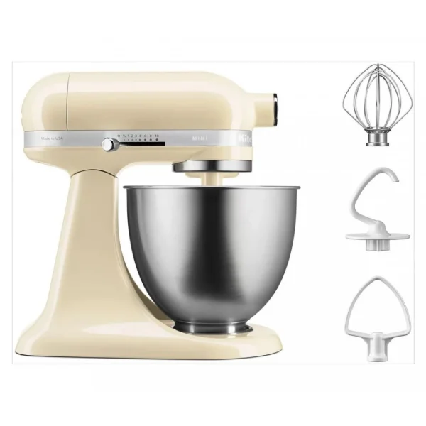 Authenticité garantie KitchenAid Robot Pâtissier Mini 3,3L – Crème 4